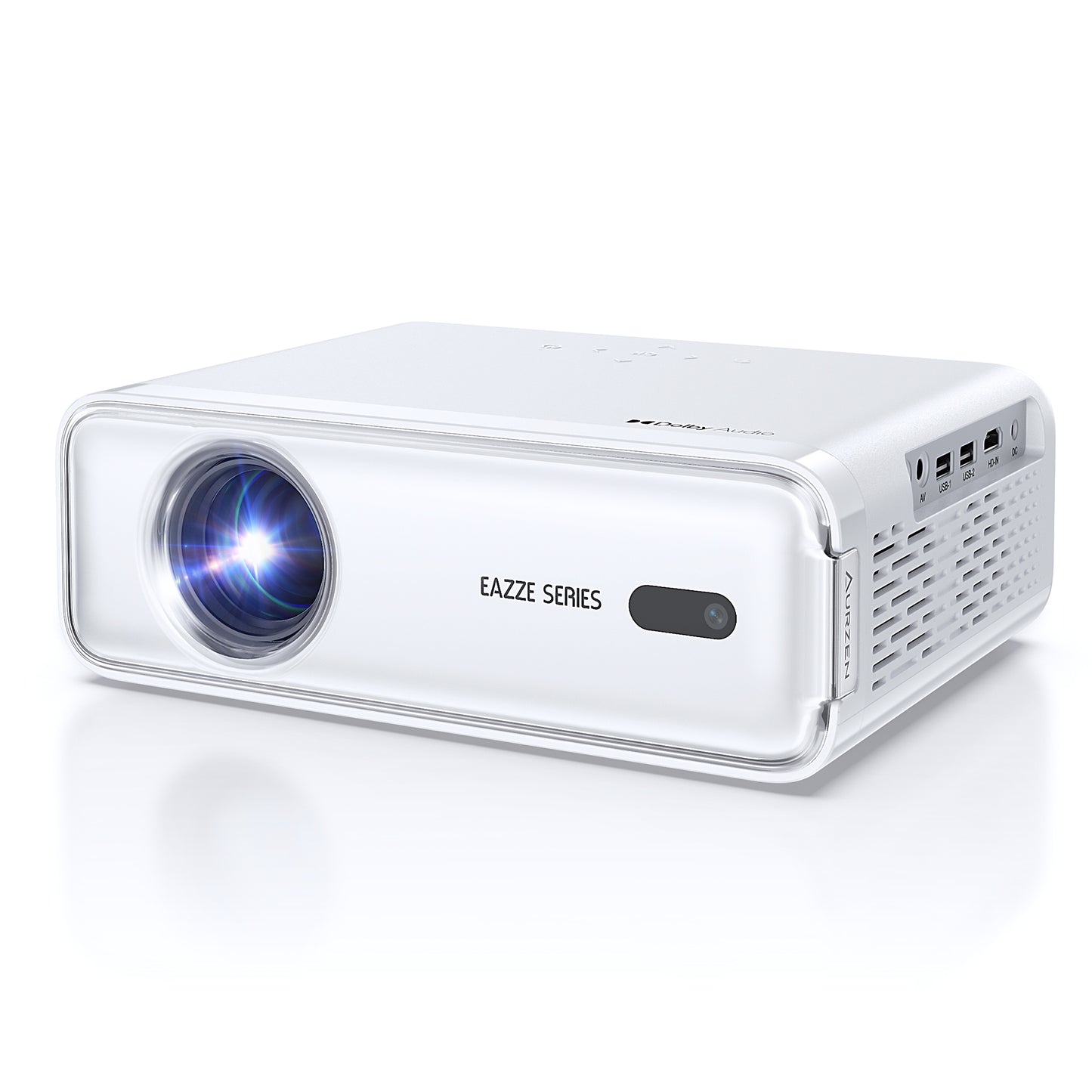 Aurzen【業界唯一公式Netflix/youtube/prime video】プロジェクター 小型 オートフォーカス 自動台形補正 Dolby対応 5Gwifi 双方向Bluetooth 200ANSI 低騒音 プロジェクター 4k対応 プロジェクター 家庭用 天井投影 ズーム機能iOS/Android/Windows/TVStick/HDMI/USB/PS4/PS5/AV/DVDプレイヤー接続可 d1