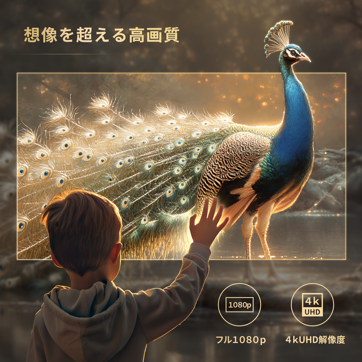aurzen boom3プロジェクター 250"大画面ホームプロジェクター