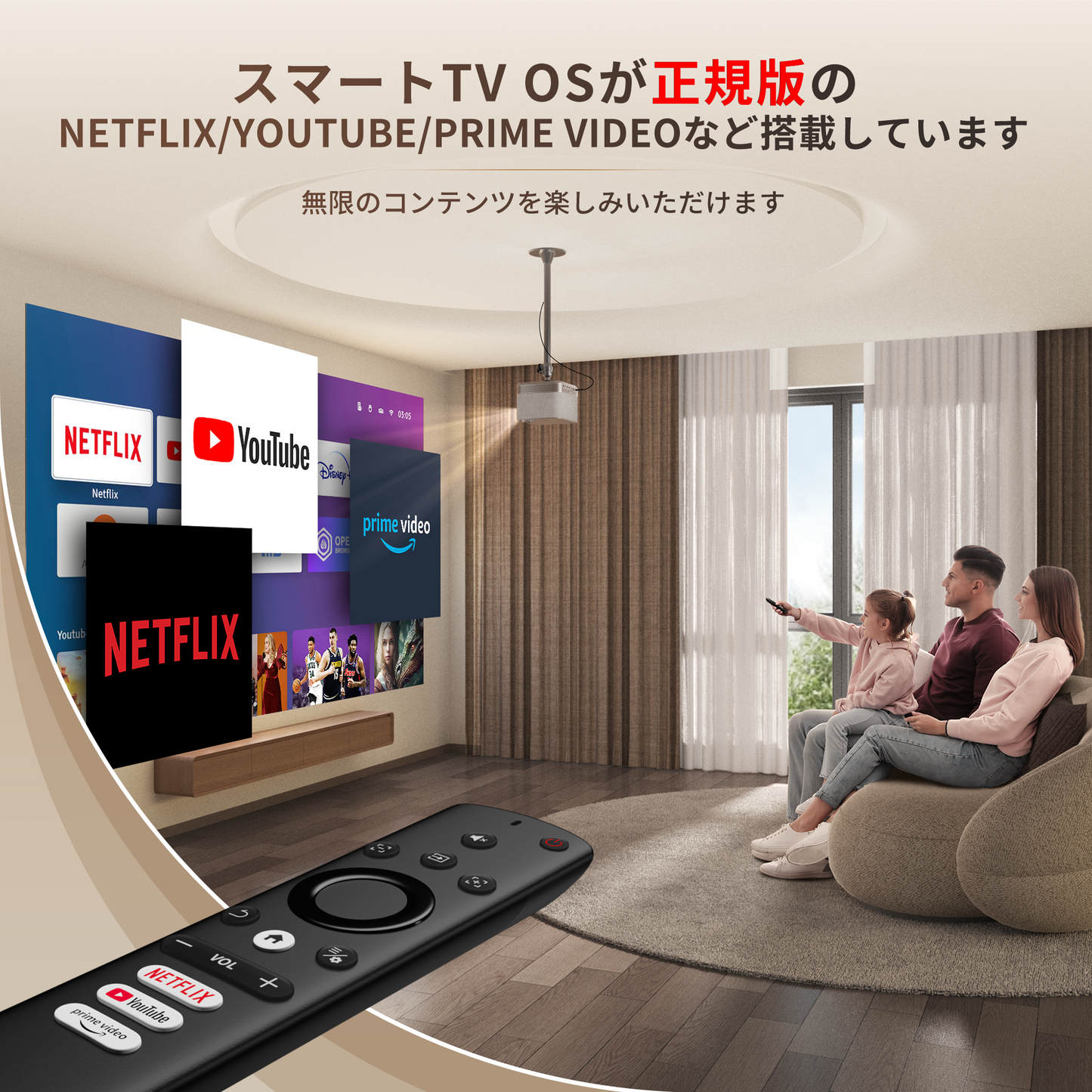 aurzen boom3プロジェクター 250"大画面ホームプロジェクター